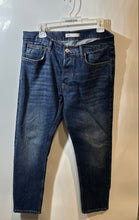 Load image into Gallery viewer, Zara Mens Blue Denim Stretch Pockets Straight-Leg Jeans Size 34
