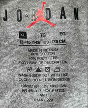 Load image into Gallery viewer, Jordan Boys Gray Graphic Print Long Sleeve Jumpman Pullover Hoodie Size XL
