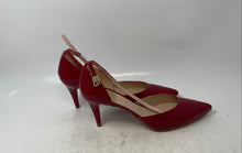 Load image into Gallery viewer, Unisa Womens Red Patent Leather Pointed Toe Ankle Strap D’Orsay Heels Size EU 41
