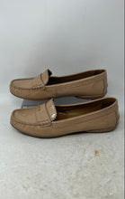 Load image into Gallery viewer, Coach Womens Odette Beige Leather Slip-On Moc Toe Loafer Flats Size 7.5 B
