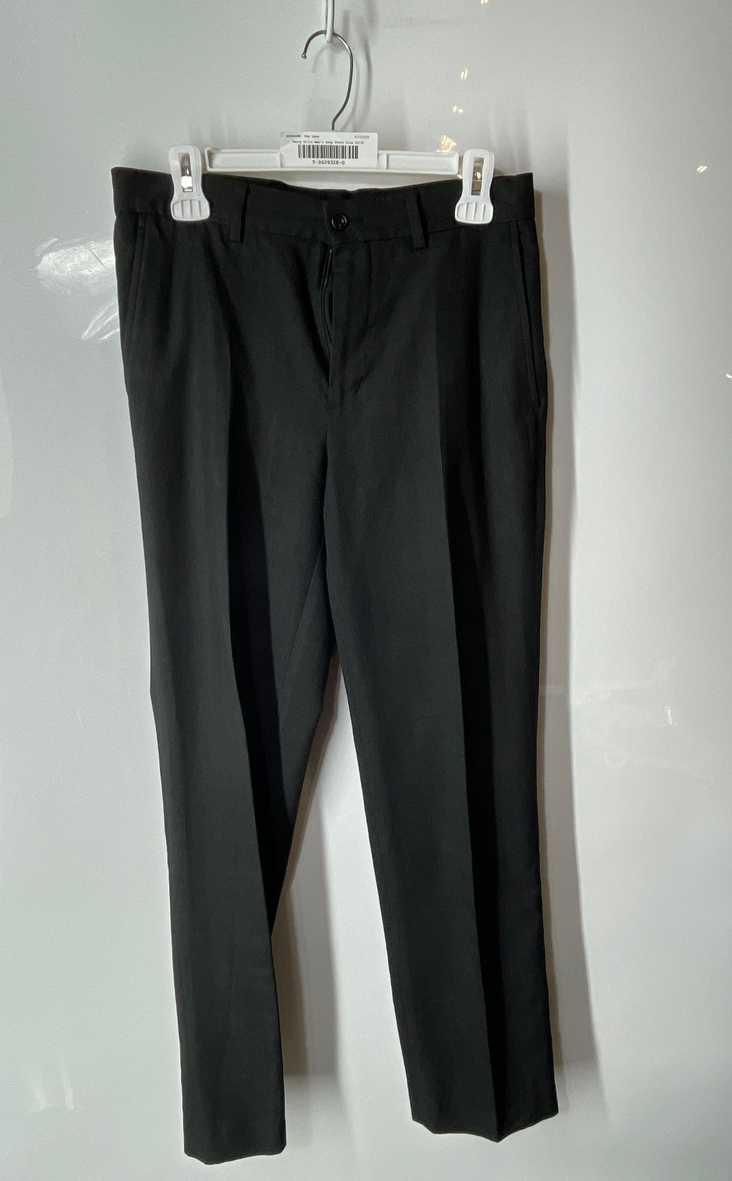 Perry Ellis Mens Gray City Fit Flat Front Straight Leg Dress Pants Size 30/32