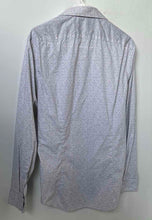 Load image into Gallery viewer, Calvin Klein Mens Blue Printed Long Sleeve Collared Button-Up Shirt Size M
