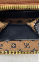 Load image into Gallery viewer, Charis Ma Womens Brown Printed Leather Small Travel Zip-Around Wallet

