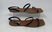 Load image into Gallery viewer, Steve Madden Womens Black Open Toe Flat Slingback Sandals Size 10M
