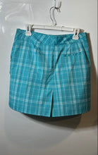 Load image into Gallery viewer, Izod Womens Blue Plaid Print Slash Pocket Back Slit A-Line Skirt Size 6
