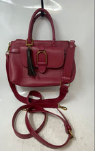 Load image into Gallery viewer, Steve Madden Womens Bmavvy Red Faux Leather Tassel Crossbody Strap Satchel Bag
