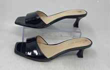 Load image into Gallery viewer, Nine West Womens Akin Black Patent Leather Spool Heel Slide Sandals Size 9 M
