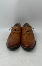 Load image into Gallery viewer, Bruno Marc Mens Prince Wide 3 Brown Leather Lace-Up Oxford Dress Shoes Size 9W
