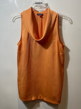 Load image into Gallery viewer, Vince Camuto Womens Orange Textured Sleeveless Cowl Neck Blouse Top Size Medium
