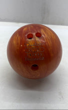 Load image into Gallery viewer, Vintage Brunswick Custom 300 Orange Swirl Sports Equipment Drilled Bowling Ball
