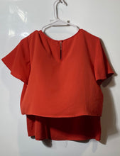 Load image into Gallery viewer, Vince Camuto Womens Orange Short Sleeve Crew Neck Blouse Top Size Small
