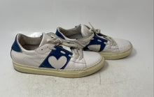 Load image into Gallery viewer, Pratesi Womens White Blue Leather Lace-Up Low Top Sneakers Shoes Size EUR 38
