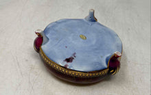 Load image into Gallery viewer, Multicolor Printed Round Shape Tri-Footed Vanity Jewelry Box With Lid
