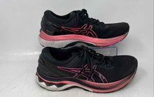 Load image into Gallery viewer, Asics Womens Gel Kayano 27 Black Pink Low Top Lace-Up Sneaker Shoes Size 8.5
