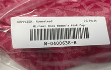 Load image into Gallery viewer, Michael Kors Womens Pink Signature Print Cotton Lined Adjustable Baseball Cap
