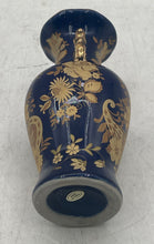 Load image into Gallery viewer, Blue Gold Floral Fine Porcelain Collectibles Home Decorative Japanese Vase
