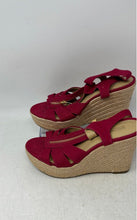 Load image into Gallery viewer, Michael Kors Womens Berkley Red Wedge Heel Platform Espadrille Sandals Size 7
