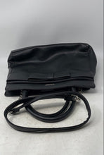 Load image into Gallery viewer, Nine West Womens Mireya Black Leather Double Handle Satchel Handbag
