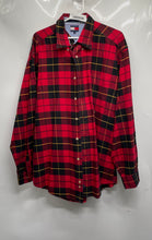 Load image into Gallery viewer, Tommy Hilfiger Mens Red Black Plaid Long Sleeve Cotton Button-Up Shirt Size L
