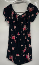 Load image into Gallery viewer, Forever21 Womens Black Floral Short Sleeve Off-Shoulder A-Line Dress Size Small
