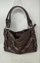 Load image into Gallery viewer, Relic Womens Brown Leather Double Handle Outer Pockets Shoulder Bag
