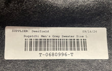 Load image into Gallery viewer, Bugatchi Uomo Mens Gray Long Sleeve Mock Neck 1/4 Zip Pullover Sweater Size L
