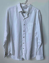 Load image into Gallery viewer, Tommy Bahama Mens White Long Sleeve Collared Regular Fit Button-Up Shirt Size M
