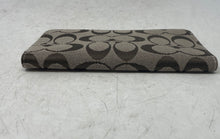 Load image into Gallery viewer, Coach Womens Beige Brown Signature Print Lightweight Bifold Wallet
