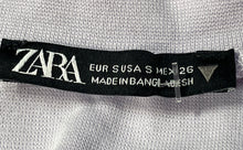Load image into Gallery viewer, Zara Womens Lilac Short Sleeve Round Neck Pullover Cropped T-Shirt Size Small
