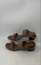 Load image into Gallery viewer, Italian Shoemakers Womens Brown Open Toe Block Heel Slingback Sandals Size 8
