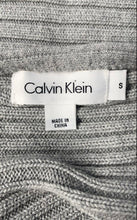Load image into Gallery viewer, Calvin Klein Womens Gray Striped Short Sleeve Pullover Sweater Size Small
