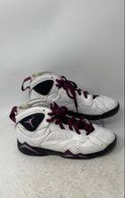 Load image into Gallery viewer, Nike Boys Air Jordan 7 442960-127 White Black Purple Sneakers Shoes Size 6Y
