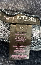 Load image into Gallery viewer, Slim-Sation Womens Blue Stretch Straight Leg Trousers Pants Size 10
