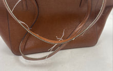 Load image into Gallery viewer, Authentic Lauren Ralph Lauren Womens Brown Leather Double Handle Tote Handbag
