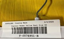 Load image into Gallery viewer, Express Womens Yellow Elastic Waist Drawstring Mid-Rise Ankle Pants Size XS
