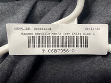 Load image into Gallery viewer, Banana Republic Mens Gray Cotton Long Sleeve Crew Neck Pullover T-Shirt Size L
