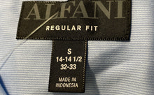 Load image into Gallery viewer, Alfani Mens Light Blue Regular Fit Long Sleeve Dress Shirt Size S 14-14.5 32/33

