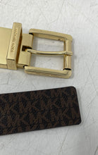 Load image into Gallery viewer, Michael Kors Womens Brown Signature Print Adjustable Buckle Reversible Belt
