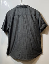 Load image into Gallery viewer, Calvin Klein Mens Gray Cotton Collared Short Sleeve Button-Up Shirt Size Large
