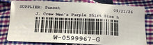 Load image into Gallery viewer, J.Crew Mens Purple Gingham Print Wrinkle Free Long Sleeve Button-Up Shirt Size L
