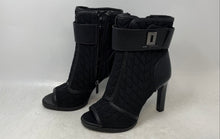 Load image into Gallery viewer, Karl Lagerfeld Womens Britney Black Block Heel Ankle Booties Size 6 1/2M
