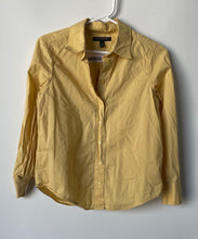 Load image into Gallery viewer, Banana Republic Womens Yellow Long Sleeve Collared Button-Up Shirt Sz XXS Petite
