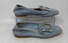 Load image into Gallery viewer, Michele Lopriore Milano Womens Blue Square Toe Slip-On Loafer Shoes Size 36
