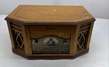 Load image into Gallery viewer, Vintage Emerson NR303TT Brown Portable 4-In-1 Stereo System Turntable Not Tested
