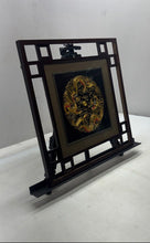 Load image into Gallery viewer, Chinese Embroidered Silk Dragon Medallion Framed Art Table Desk Screen Stand
