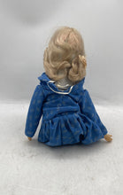 Load image into Gallery viewer, Blonde Hair Blue Dress Outfit Open Eyes Fashion Porcelain Doll
