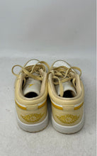 Load image into Gallery viewer, Nike Womens Air Jordan 1 Low Yellow White Printed Lace-Up Sneaker Shoes Size 8.5
