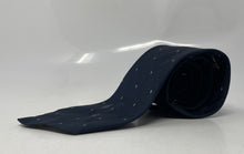 Load image into Gallery viewer, Christian Dior Mens Blue Printed Keeper Loop Adjustable Pointed Tie
