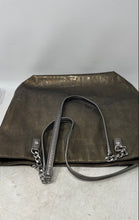 Load image into Gallery viewer, Michael Kors Womens Jet Set Metallic Green Signature Double Handle Tote Bag
