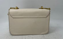 Load image into Gallery viewer, Madison West Womens Beige Leather Chain Strap Flap Over Crossbody Handbag w/ Tag
